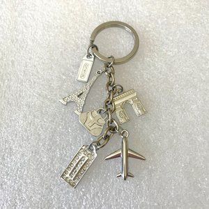 Vintage COACH Keyring Purse Charm Paris Travel
